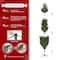 Glitzhome® 7.5ft Pre-Lit Green Upward Slim Fir Artificial Christmas Tree, Multicolor LED Lights